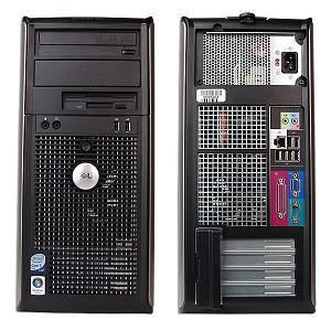 Windows XP Pro PC Dell OptiPlex 755 MT 2/4GB hdd/ssd (Parallel + seri&euml;le poort) + garantie