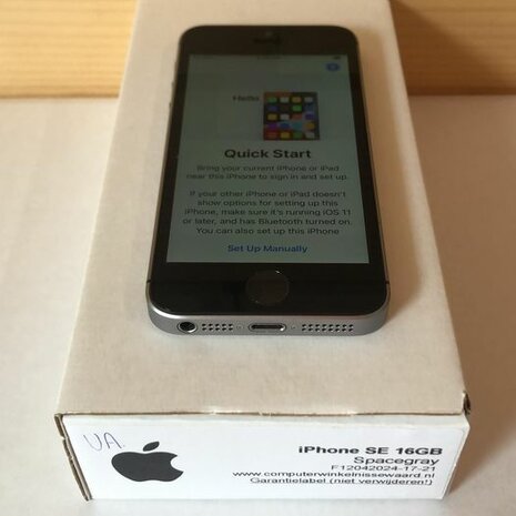 Kinder iPhone SE 16GB 4" simlockvrij zwart + garantie