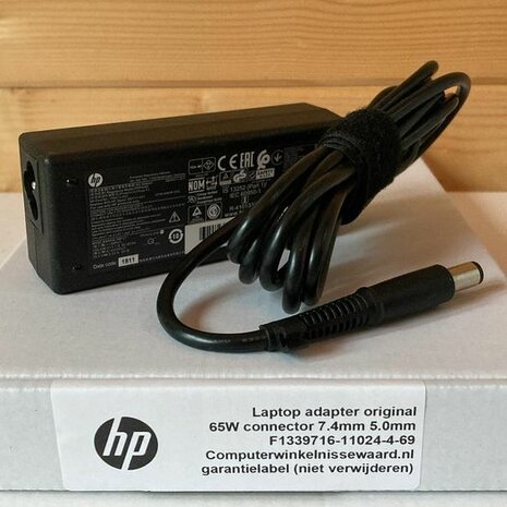 HP 65W  Adapter Voeding Oplader connector 7.4mm 5.0mm