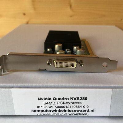 Opruiming HP NVIDIA QUADRO NVS280 64MB PCI-express (normal profile)