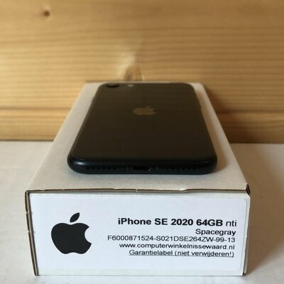 Apple iPhone SE 2020 64GB zwart 4.7" + garantie