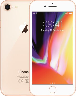 Apple iPhone 8 64GB + nieuwe accu (100%) simlockvrij gold + Garantie