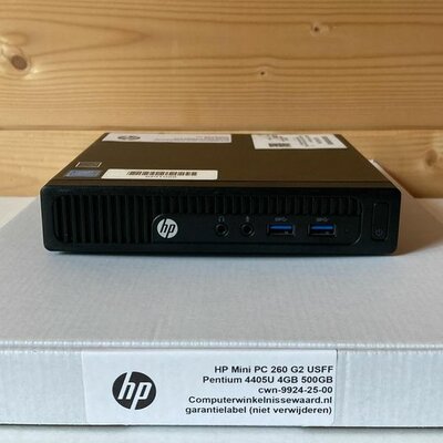 Windows 10 (Mini PC) HP EliteDesk 260G2 USFF Intel 2.1Ghz 4GB 500GB (wifi) + garantie