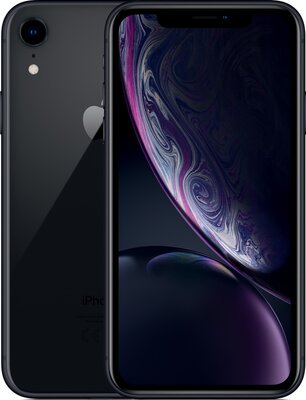 nieuwstaat Apple iPhone 10 XR 64GB zwart + nieuwe accu 100% + 12 maanden garantie