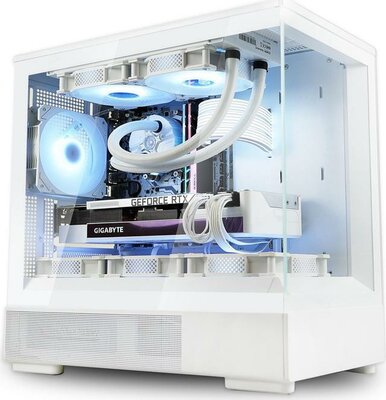 fabrieksnieuw CWN game pc computer P10 white + (WiFi,Bluetooth) + 24 maanden garantie