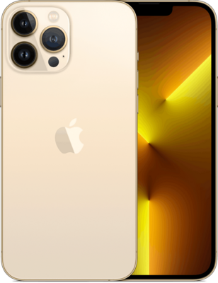 nieuwstaat Apple iPhone 13 Pro Max Goud 128GB + nieuwe accu 100% + 12 maanden garantie